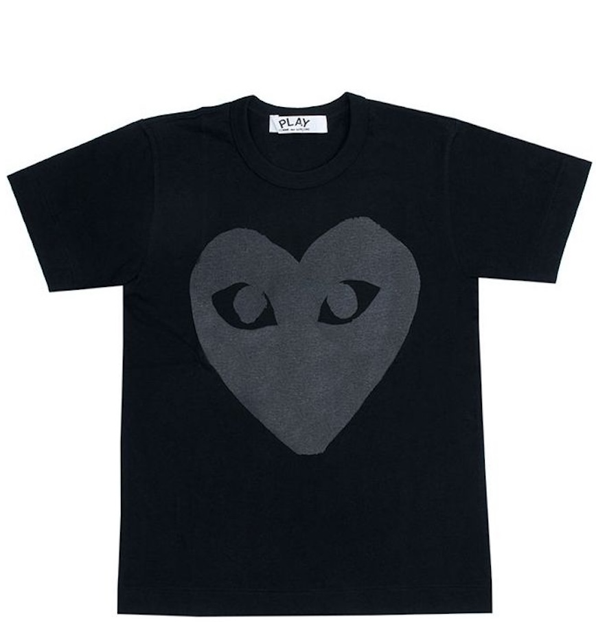  Áo CDG Heart Shape Printing 'Black' 