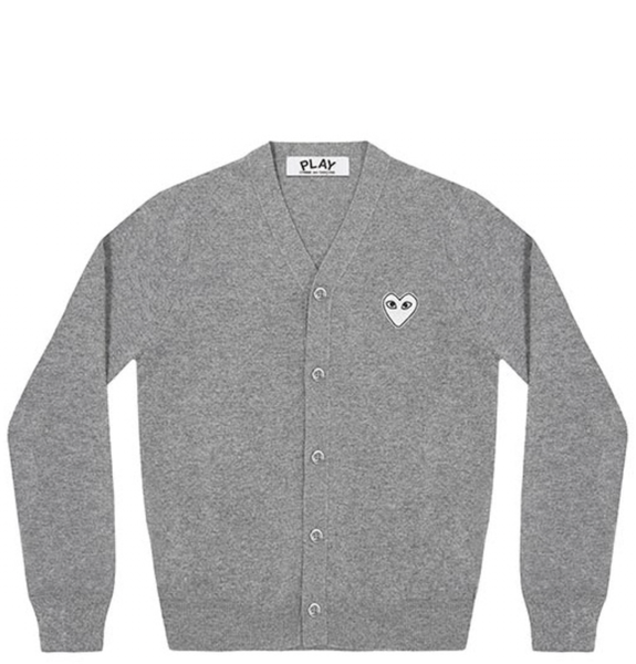  Áo CDG Play Cardigan 'Grey' 