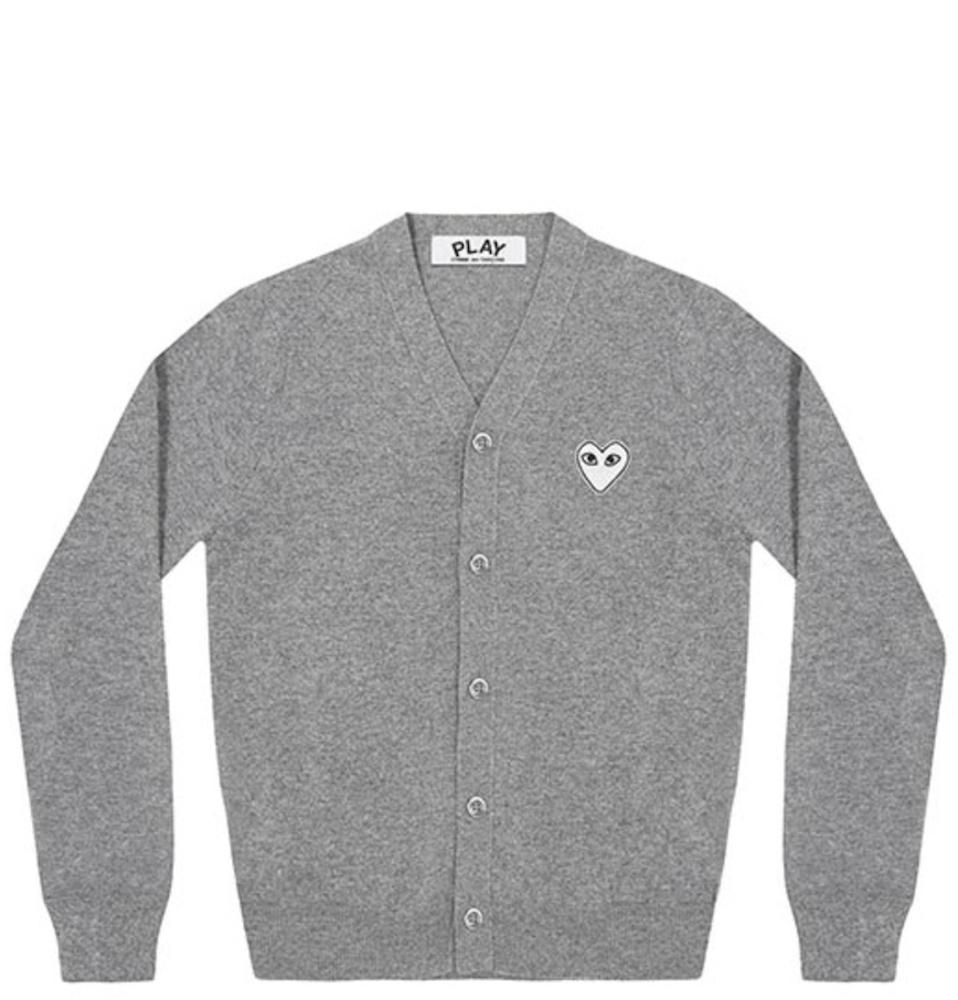  Áo CDG Play Cardigan 'Grey' 