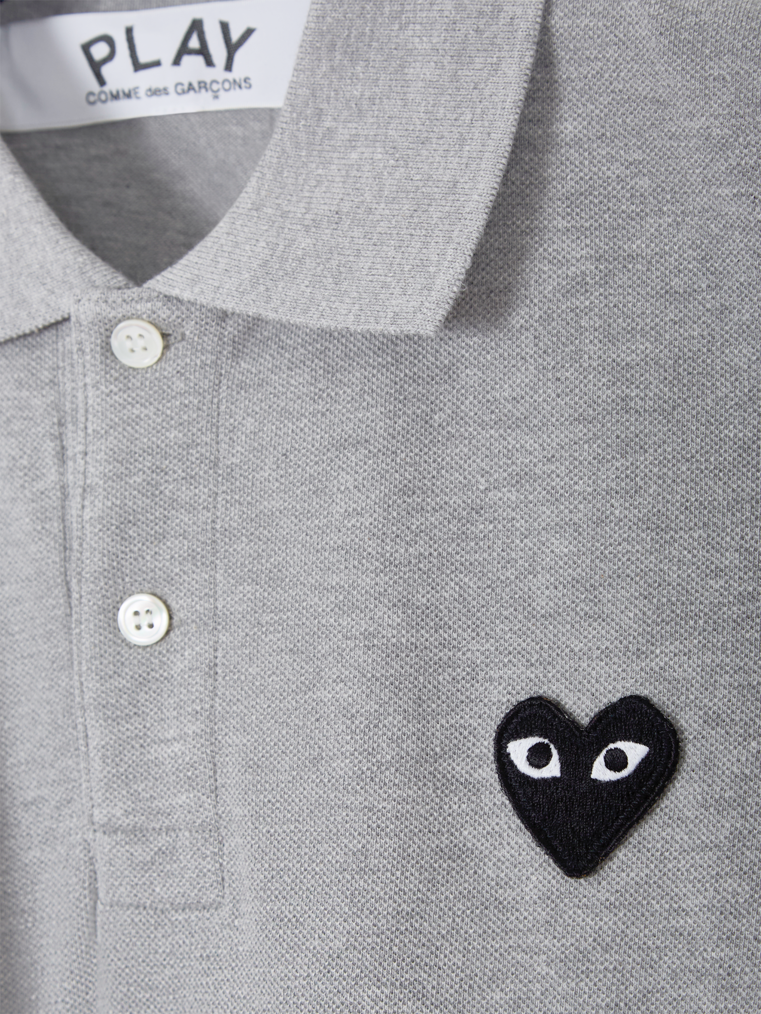  Áo CDG Play Polo Black Emblem 'Grey' 