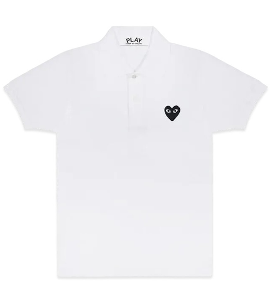  Áo CDG Play Polo Black Emblem 'White' 