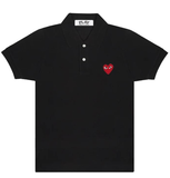  Áo CDG Play Polo Red Emblem 'Black' 