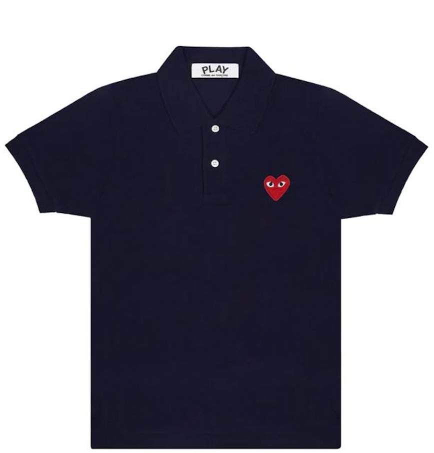 Áo CDG Play Polo Red Emblem 'Navy' 