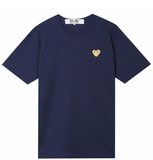  Áo CDG Play T-shirt Yellow Embem 'Navy' 