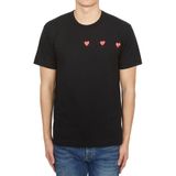  Áo CDG Play Triple Heart T-shirt 'Black' 
