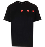  Áo CDG Play Triple Heart T-shirt 'Black' 