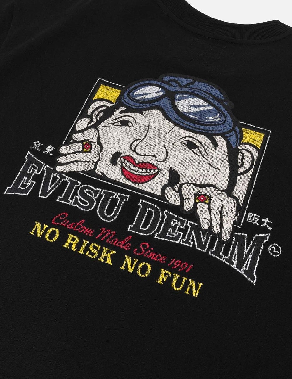  Áo Evisu Adventure Godhead Print T-shirt 'Black' 