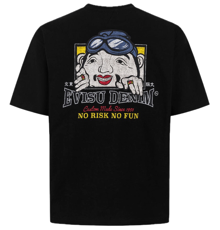 Áo Evisu Adventure Godhead Print T-shirt 'Black' 