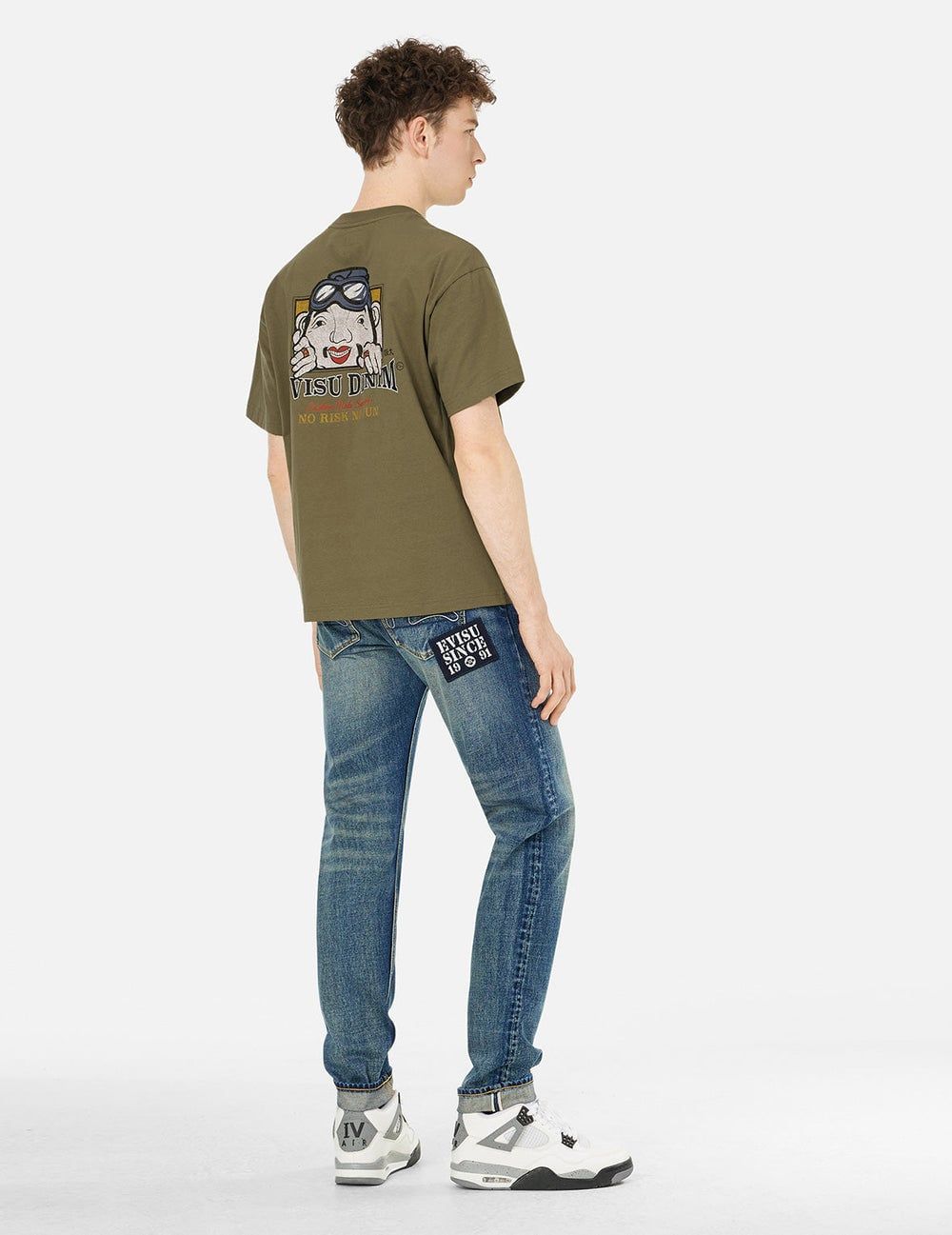 Áo Evisu Adventure Godhead Print T-shirt 'Khaki' 