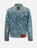  Áo Evisu Allover Kamon Jacquard Jacket 'Indigo' 