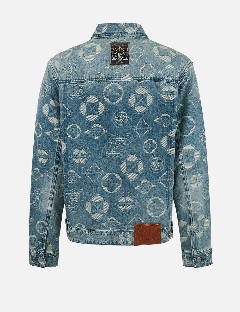  Áo Evisu Allover Kamon Jacquard Jacket 'Indigo' 