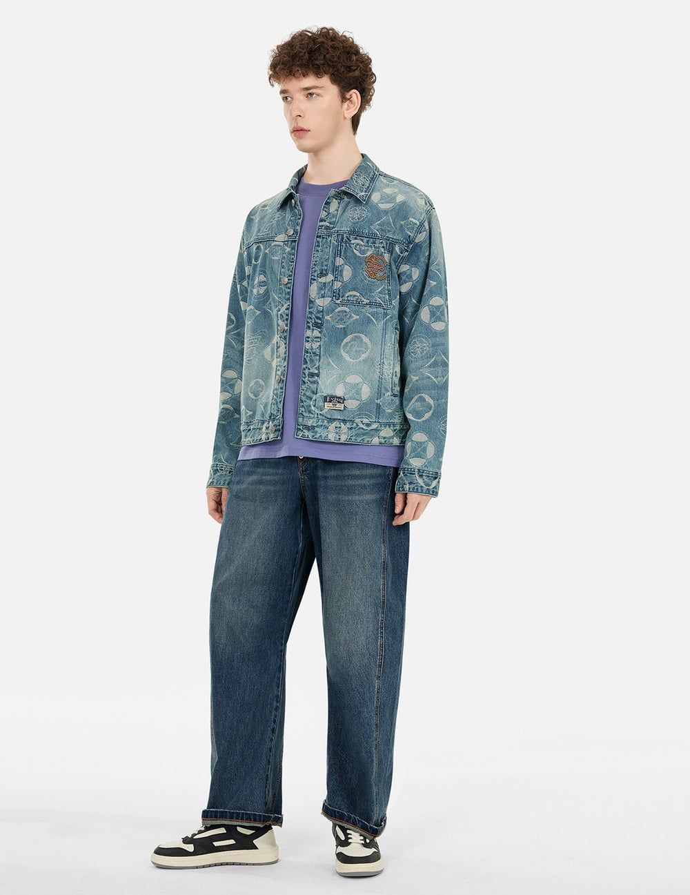  Áo Evisu Allover Kamon Jacquard Jacket 'Indigo' 
