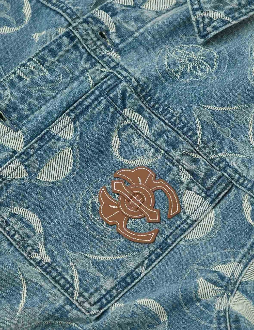  Áo Evisu Allover Kamon Jacquard Jacket 'Indigo' 