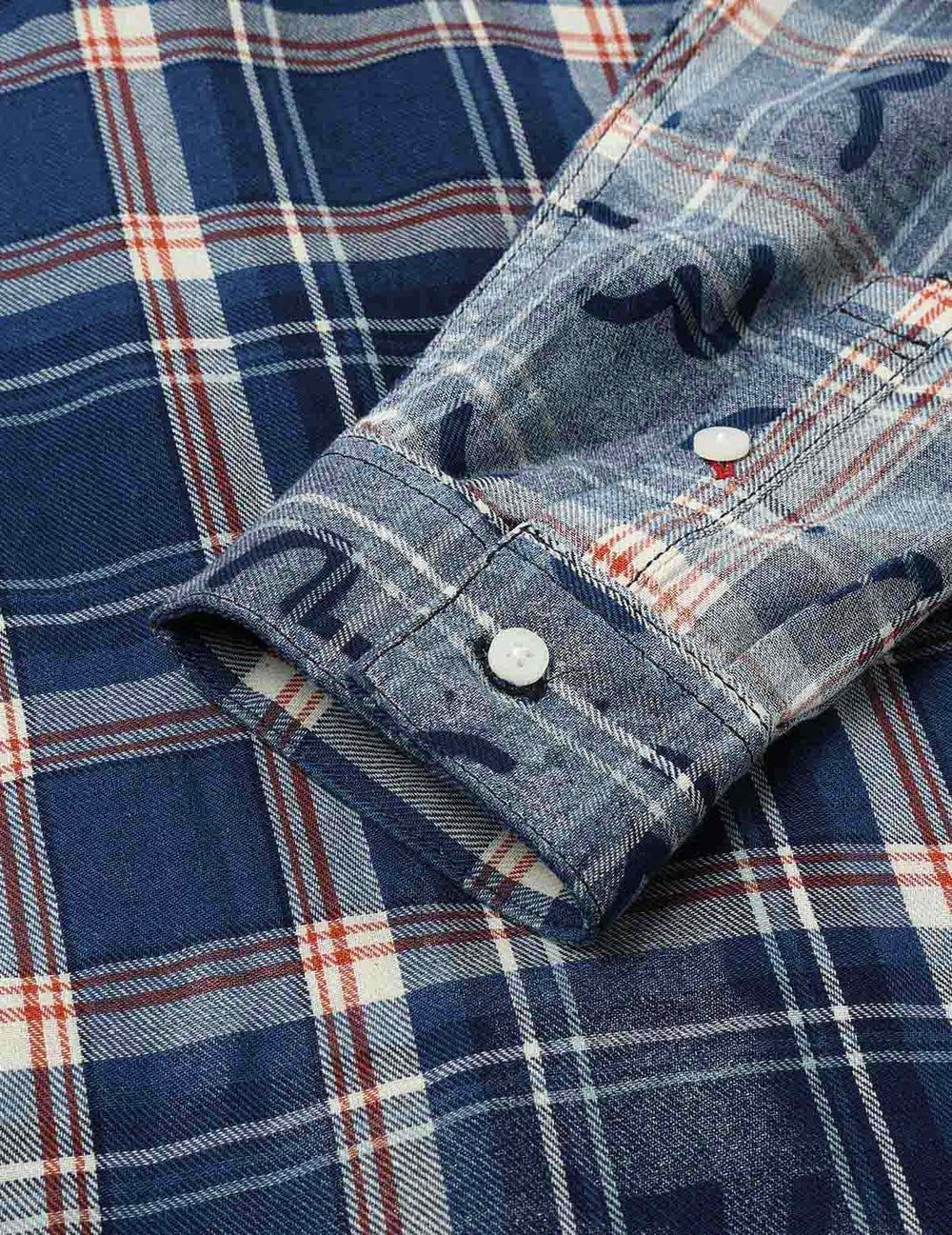  Áo Evisu Allover Seagull Print Shirt 'Blue' 