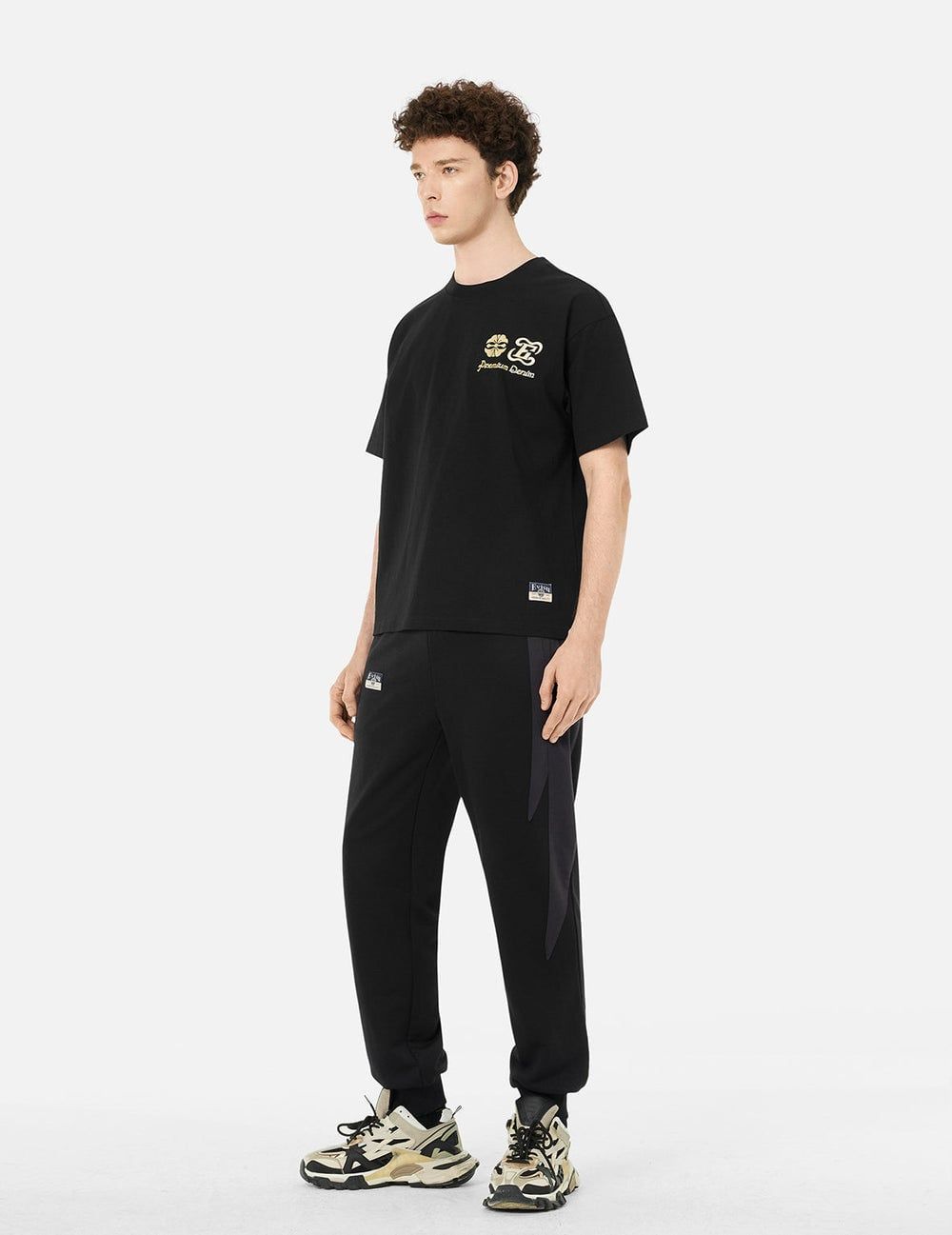  Áo Evisu Artistic Brush Daicock Print 'Black' 