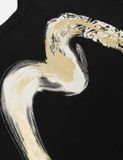  Áo Evisu Artistic Brush Daicock Print 'Black' 