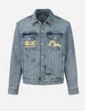  Áo Evisu Artistic Brush Daicock Print 'Indigo' 