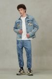 Áo Evisu Artistic Brush Daicock Print 'Indigo' 