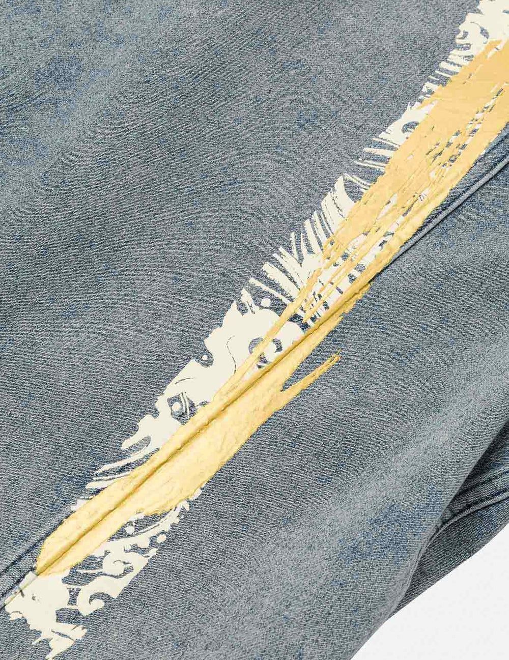  Áo Evisu Artistic Brush Daicock Print 'Indigo' 