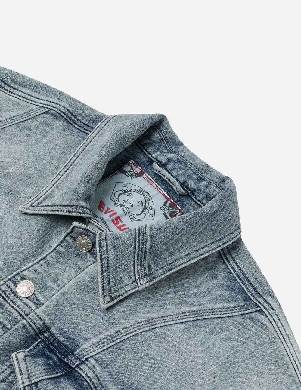  Áo Evisu Artistic Brush Daicock Print 'Indigo' 