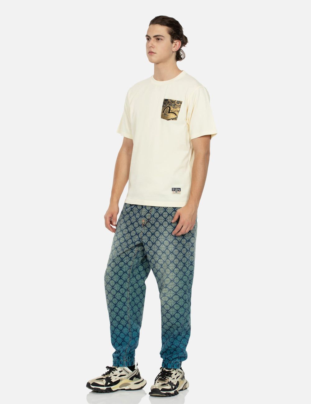  Áo Evisu Auspicious Cloud T-shirt 'Cream' 