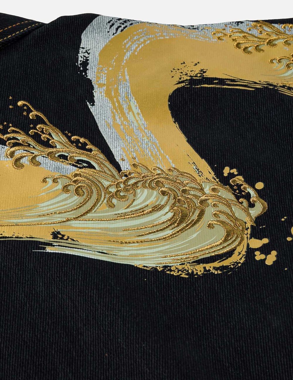  Áo Evisu Brushstroke Daicock Print 'Black' 