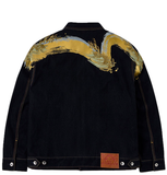  Áo Evisu Brushstroke Daicock Print 'Black' 