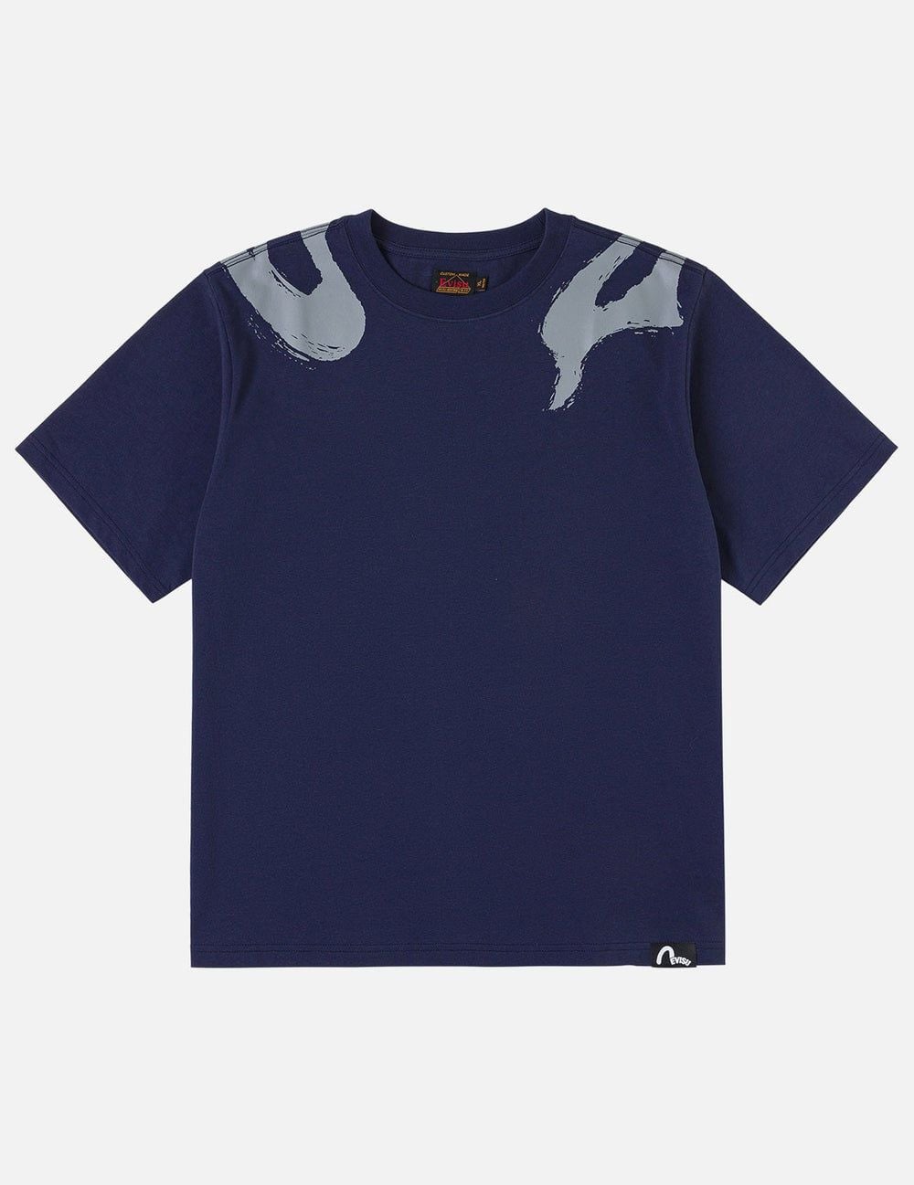  Áo Evisu Brushstroke Logo T-Shirt 'Navy' 