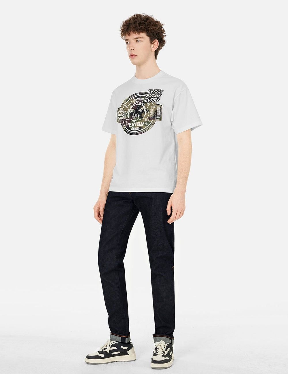  Áo Evisu Camouflage Godhead Print T-shirt 'White' 