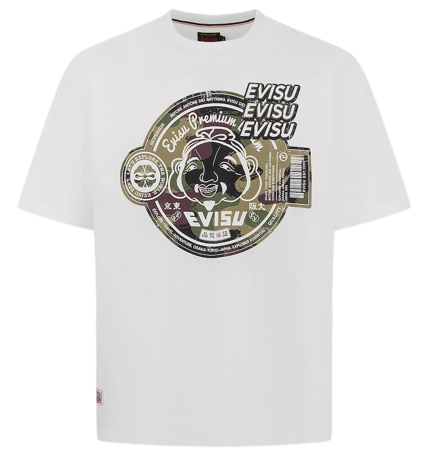  Áo Evisu Camouflage Godhead Print T-shirt 'White' 