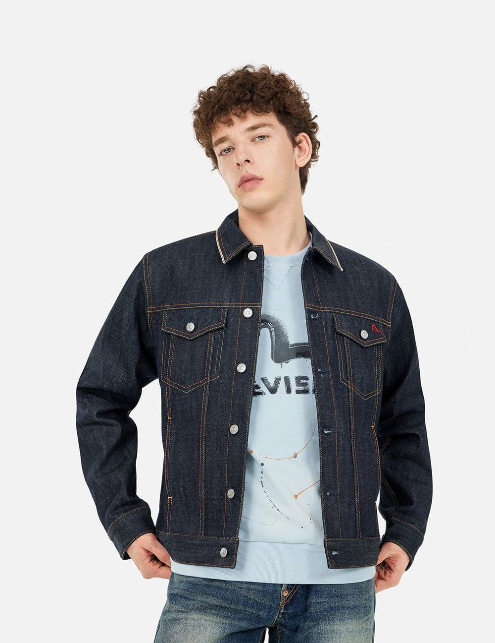  Áo Evisu Classic Regular Fit Jacket 'Indigo' 