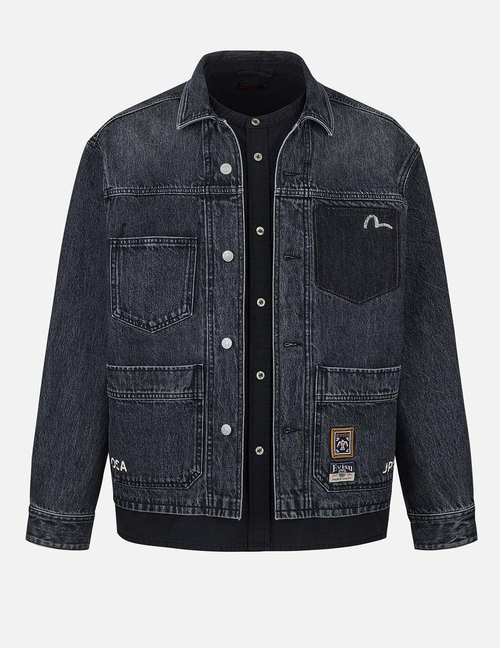  Áo Evisu Daicock and Seagull Print 'Black' 