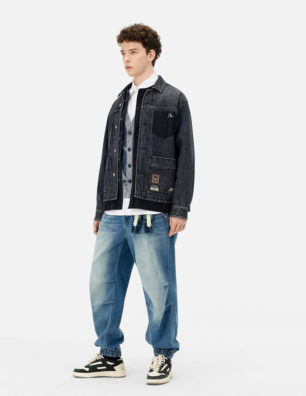  Áo Evisu Daicock and Seagull Print 'Black' 