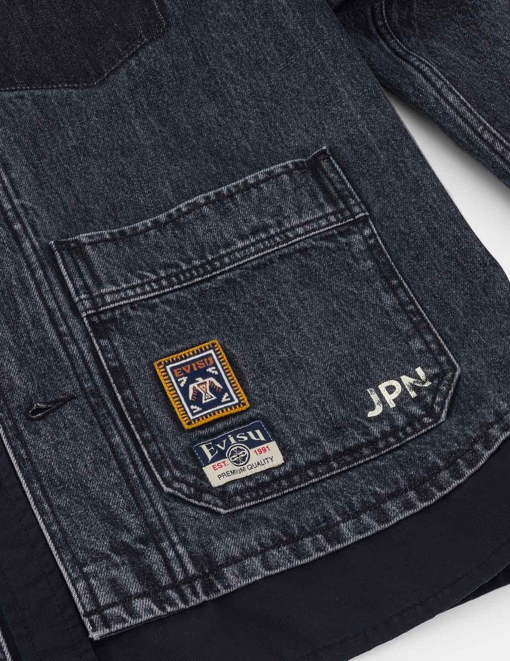  Áo Evisu Daicock and Seagull Print 'Black' 
