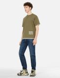  Áo Evisu Daicock Stitched Embroidery T-shirt 'Khaki' 