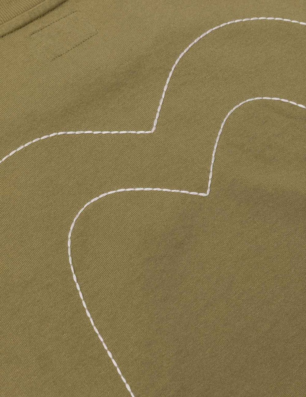  Áo Evisu Daicock Stitched Embroidery T-shirt 'Khaki' 