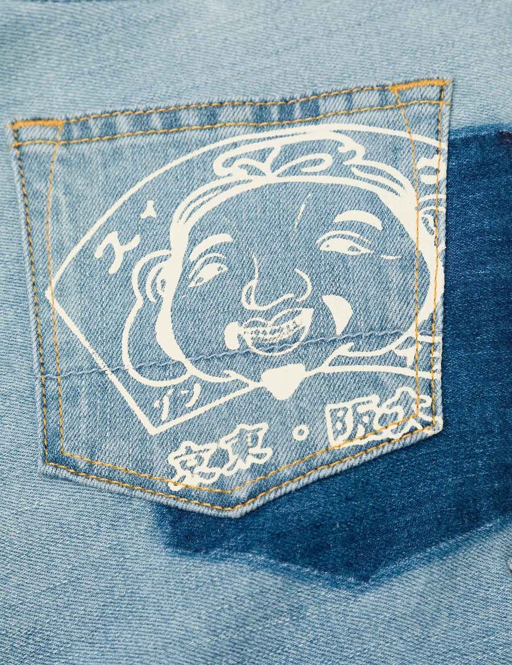  Áo Evisu Deconstructed with Multi-pocket 'Indigo' 