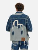  Áo Evisu Distressed Logo Seagull Jacket 'Indigo' 