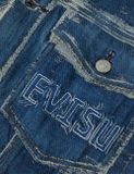  Áo Evisu Distressed Logo Seagull Jacket 'Indigo' 