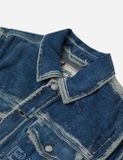  Áo Evisu Distressed Logo Seagull Jacket 'Indigo' 