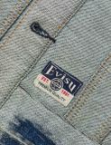 Áo Evisu Distressed Logo Seagull Jacket 'Indigo' 