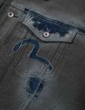  Áo Evisu Distressed Seagull Denim Jacket 'Indigo' 