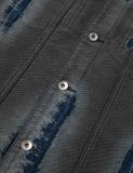  Áo Evisu Distressed Seagull Denim Jacket 'Indigo' 