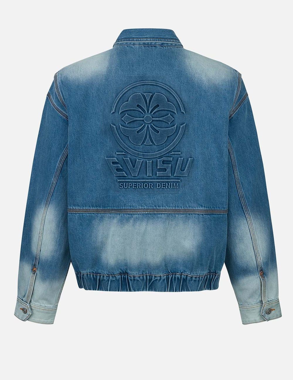  Áo Evisu Emboss Kamon Denim Jacket 'Indigo' 