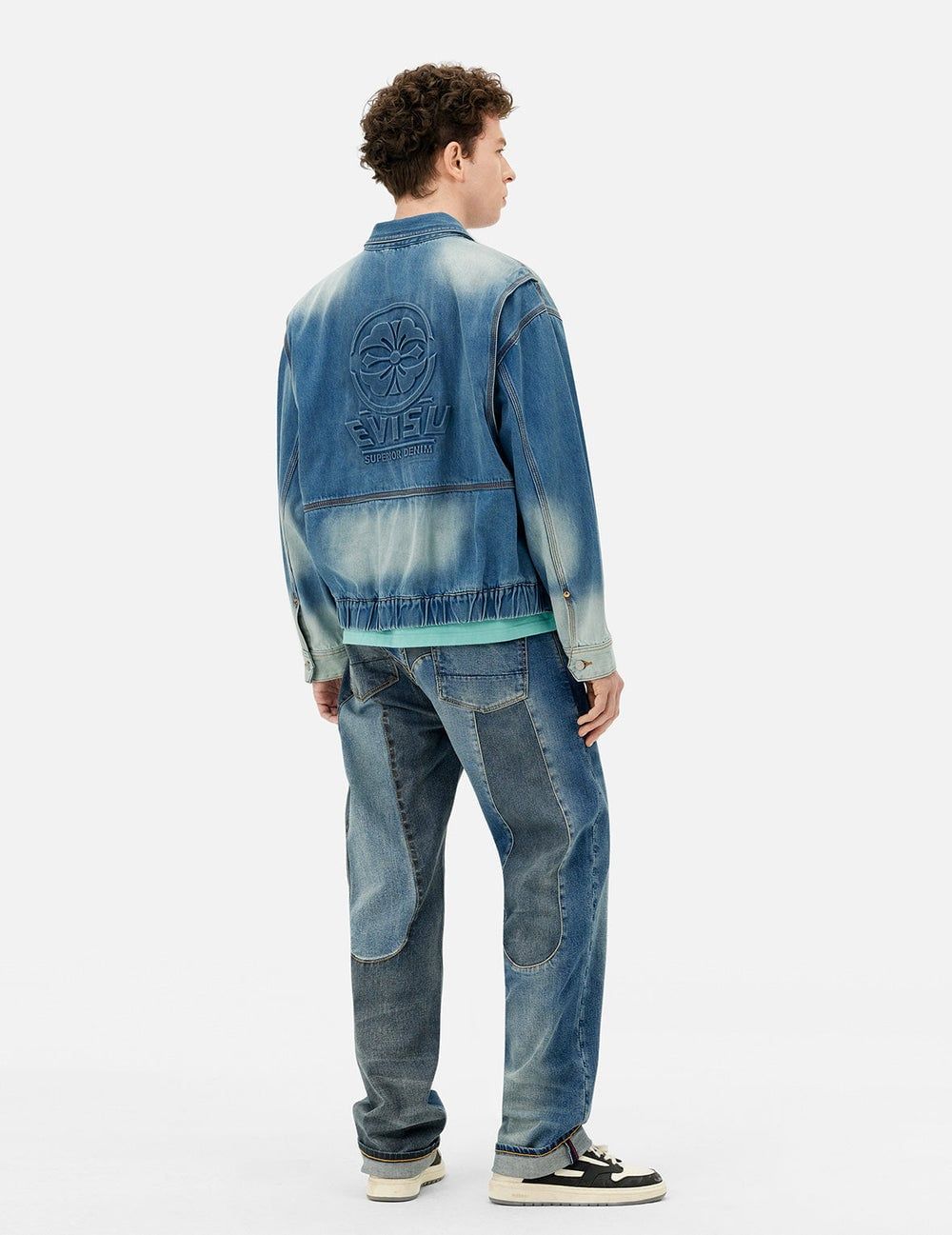  Áo Evisu Emboss Kamon Denim Jacket 'Indigo' 