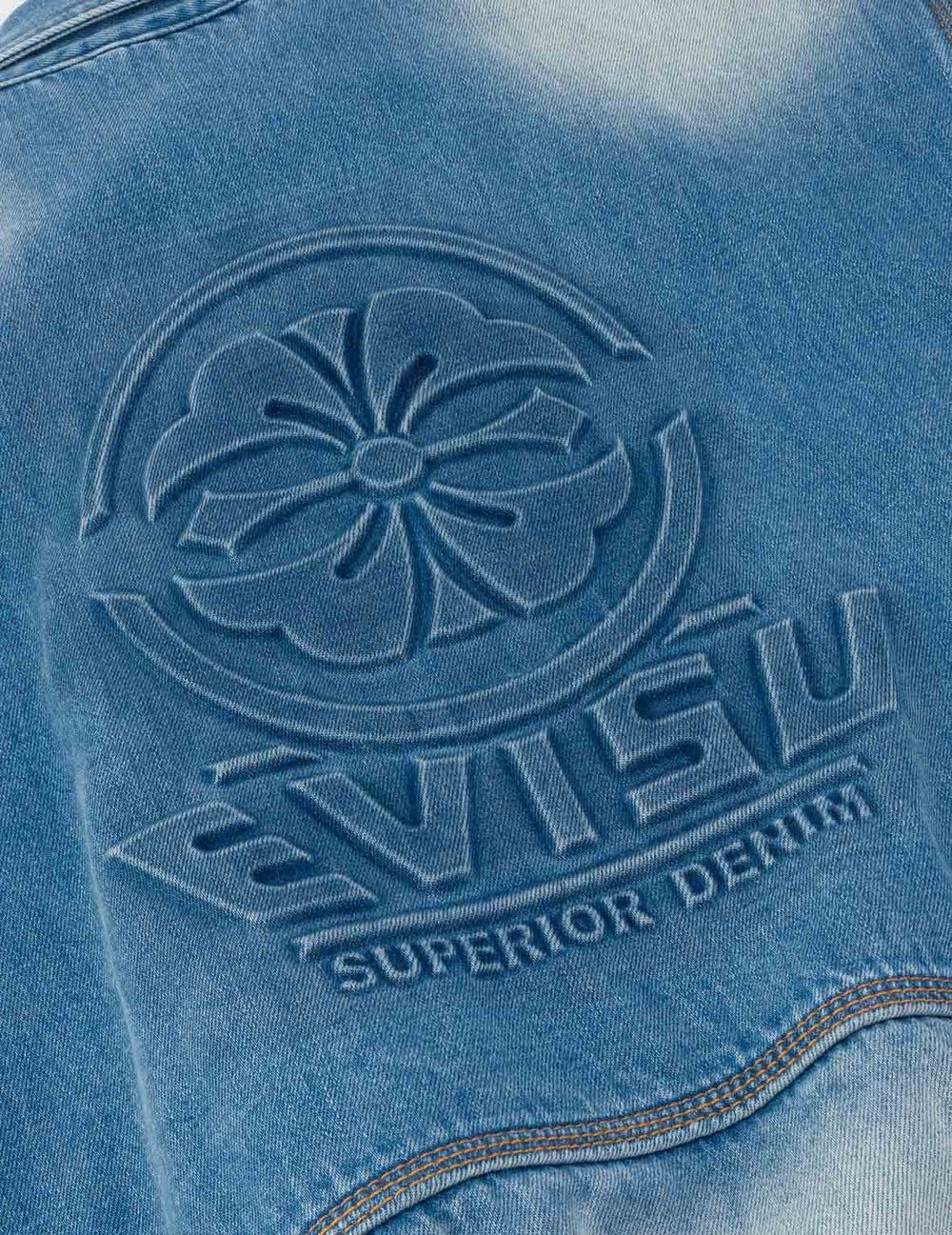  Áo Evisu Emboss Kamon Denim Jacket 'Indigo' 