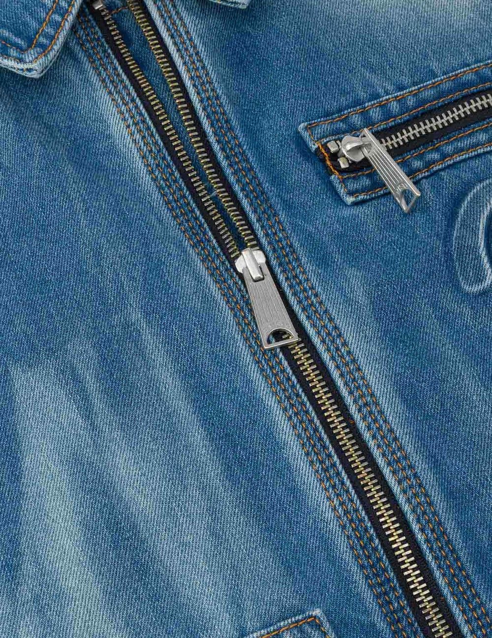  Áo Evisu Emboss Kamon Denim Jacket 'Indigo' 