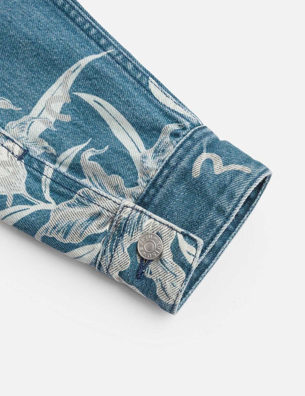  Áo Evisu Floral and Seagull Jacket 'Denim' 