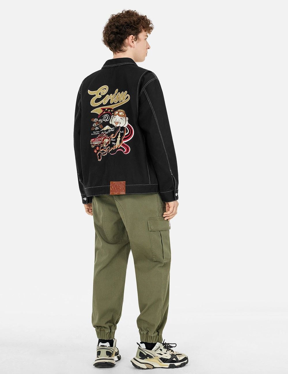  Áo Evisu Godhead and Map Appliqué 'Black' 