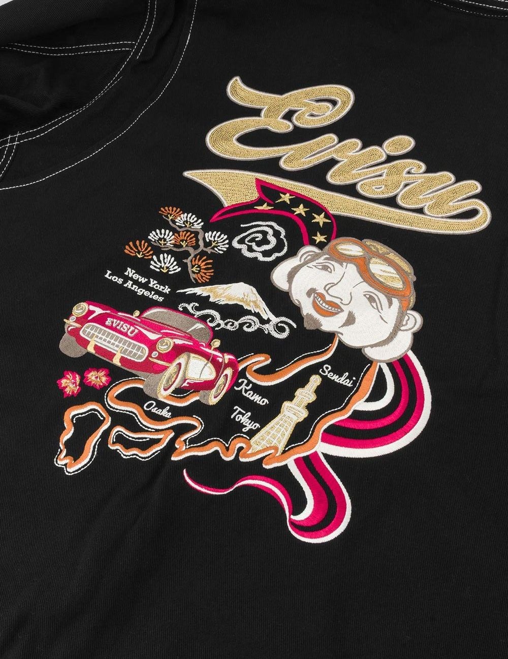  Áo Evisu Godhead and Map Appliqué 'Black' 